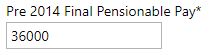 The employerHub Pre 2014 Final Pensionable Pay figure